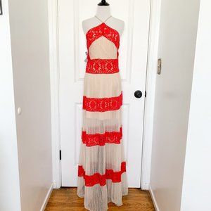 Foxiedox Red Striped Maxi Dress